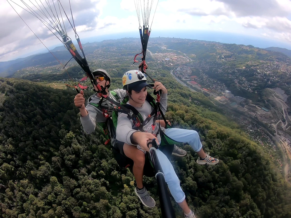 Полет на параплане в Майкопе